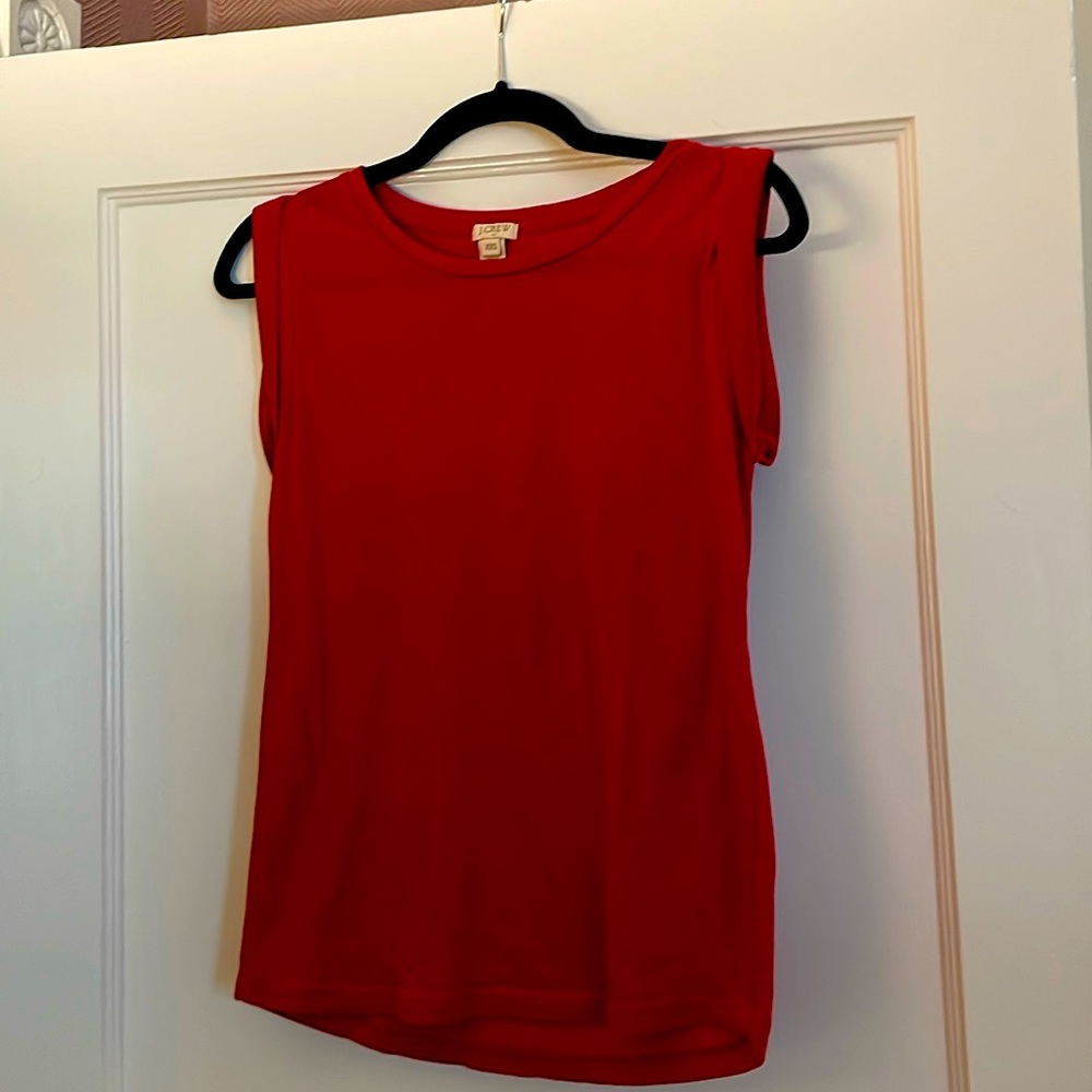 J Crew Factory Red Tissue Tee